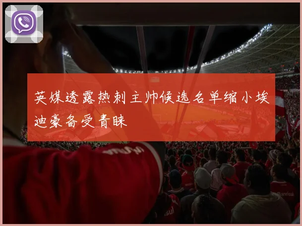 英媒透露热刺主帅候选名单缩小埃迪豪备受青睐